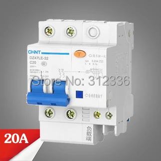 

Free Shipping Two years Warranty NXBLE-32 DZ47LE-32 C20 2P 20A 2 pole ELCB RCD earth leakage circuit breaker residual current