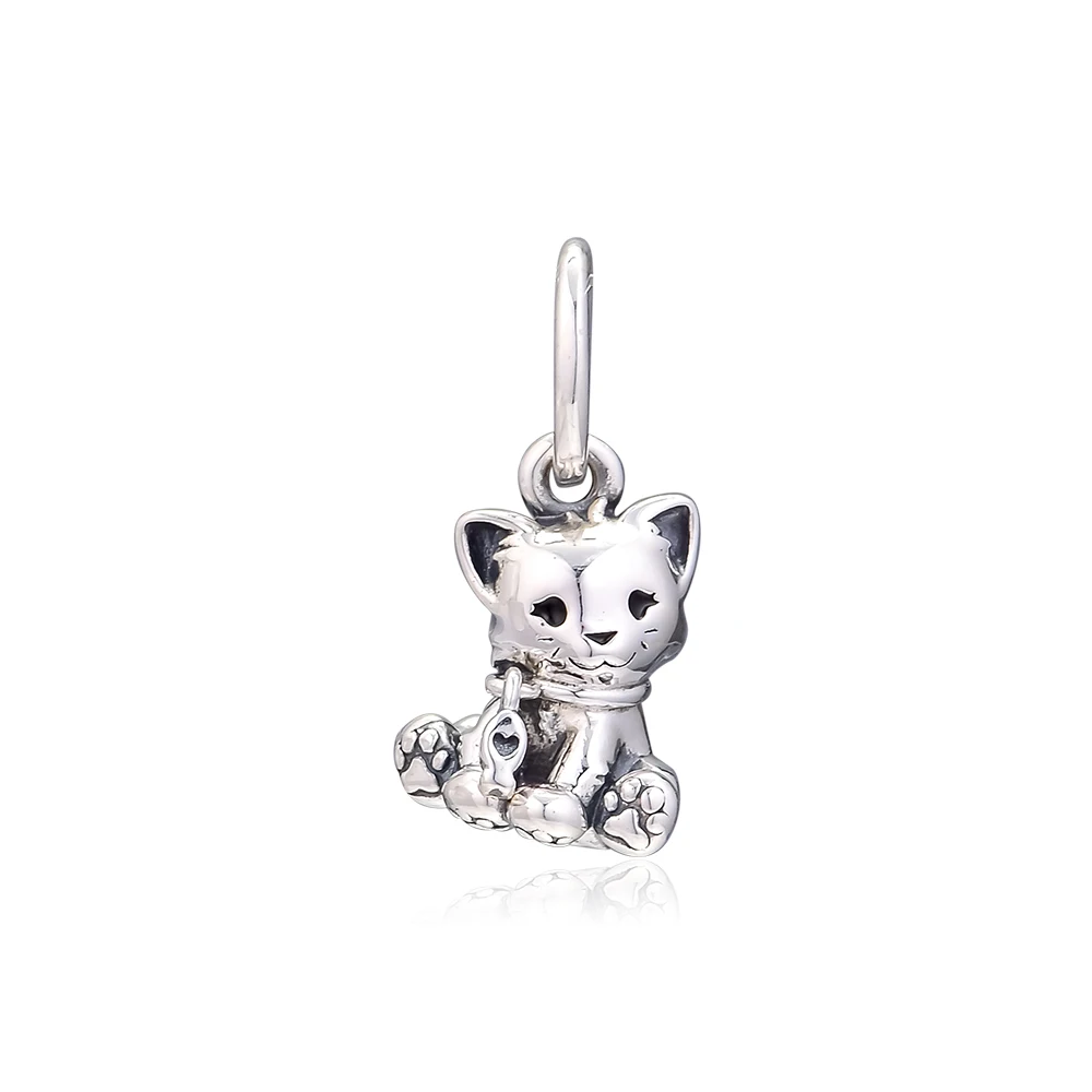 

DIY Beads For Jewelry Making Sweet Cat Dangle Charm For Sterling Silver Jewelry Bracelets Woman Fashion Jewelry