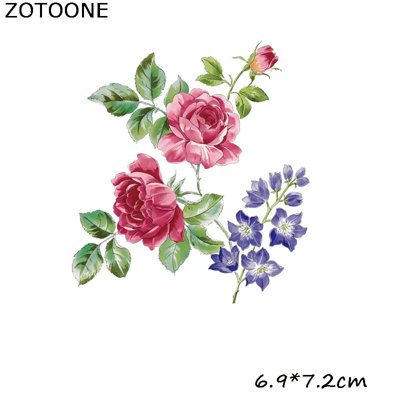 ZOTOONE Stripes for Clothes Flowers Iron on Transfer Patche Fleur De Lis Applique Clothes Washable Application Thermo Stickers E