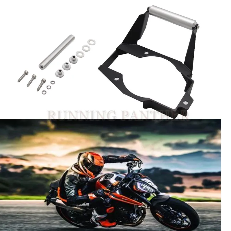 black/ orange Motorcycle Navigation Support fits for 1050 1190 1290 ADV Rally section navigation bracket GPS