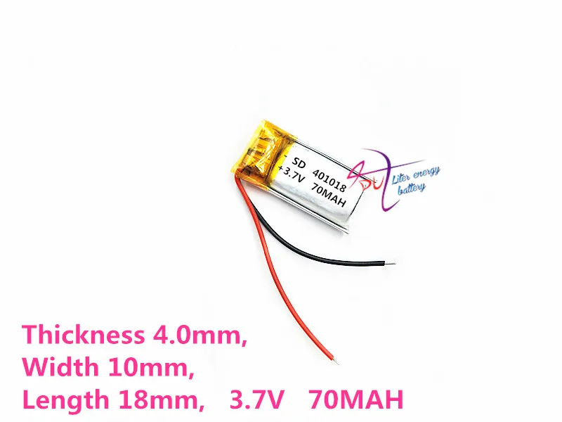 أفضل بطارية العلامة التجارية 1 قطعة 3.7V ليثيوم اللوحي بوليمر بطارية 381018 361020 361018 401018 70mAh بلوتوث بطارية