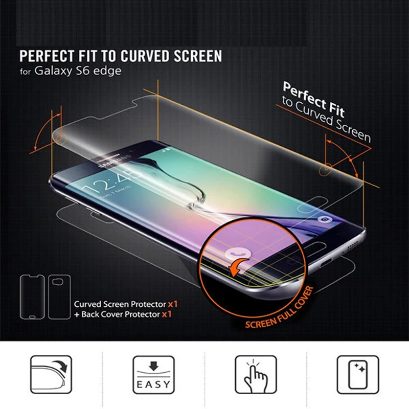 3Pcs 3D Front Back Soft Full Cover Screen Protector Film For Samsung Galaxy S6 edge Plus S7 edge S8 S9 S10 Plus Note 8 7 FE 9