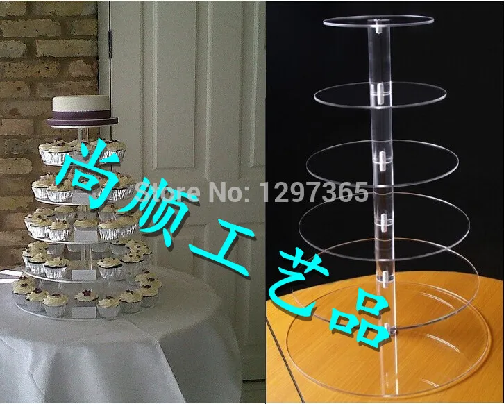 

Free Shipping 6 tier Wholesale Collapsible Cupcake Stand For Decoration decoration