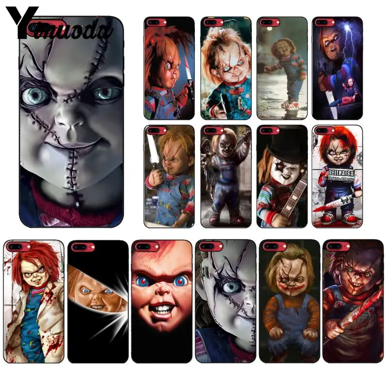 Yinuoda CHUCKY HORROR CHURSE CHUCKY CHILDS TPU Cell Phone Case for Apple iPhone 8 7 6 6S Plus X XS MAX 5 5S SE XR Mobile Cover