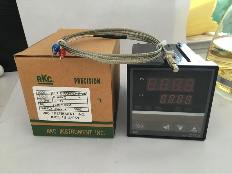 

AC100-240V Temperature Controller RKC REX-C700 Thermocouple/PT100 Input Relay Output 72*72mm