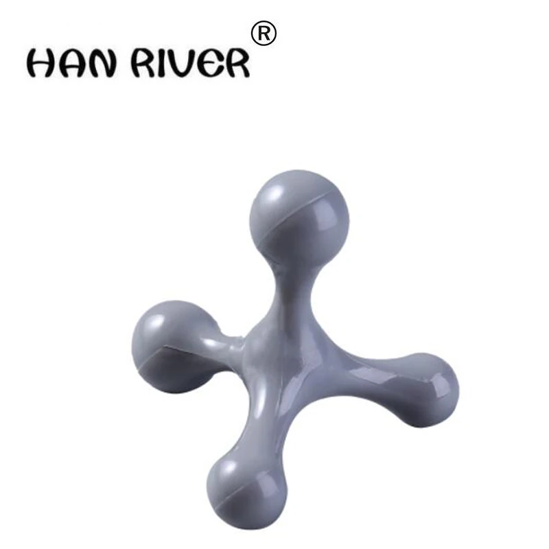 

HANRIVER Manual mini massager ball four small triangle shock neck massager waist leg back massage