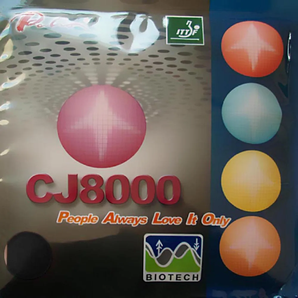 Palio CJ8000 BIOTECH 2-Side Loop Type pips-in table tennis rubber with sponge H36-38