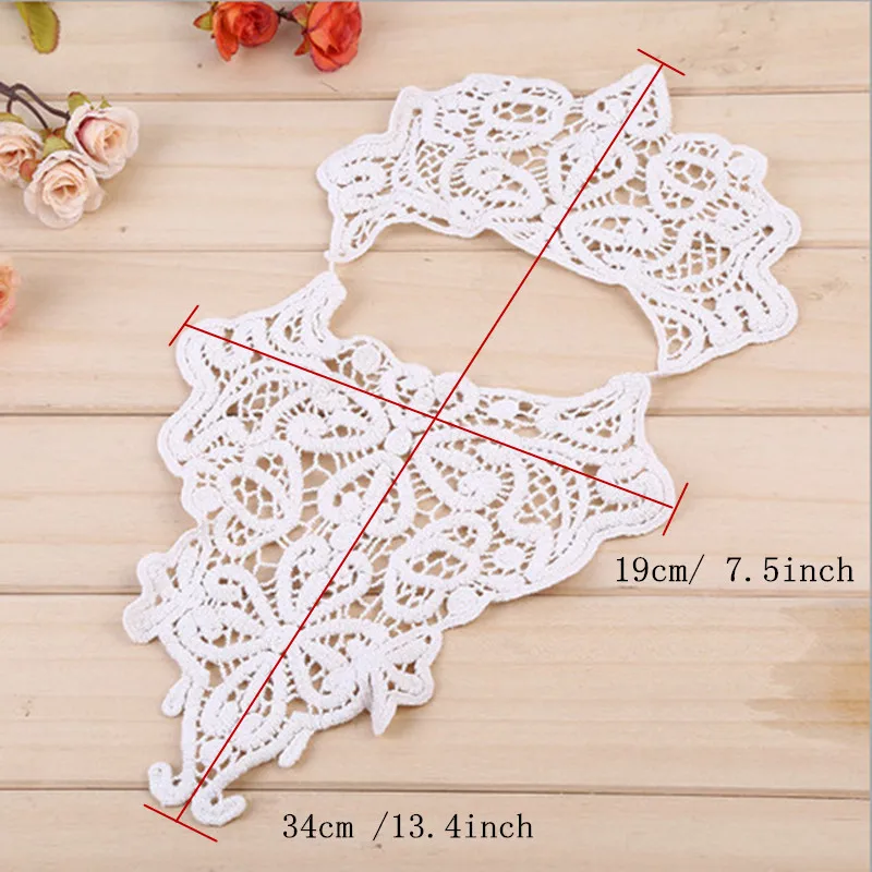 Ivory Cotton Cord Lace Collar Neckline for Kids Clothes Lace Applique Sewing Crafts Lace Trims