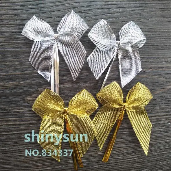 

20/50pcs Multiple Colors Satin Ribbon Bowknot Sealing Wire Bakery Packing Birthday Party Gift Bows For Wedding Decoration 6CM