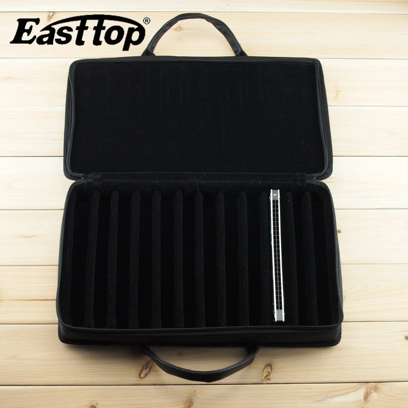 Easttop 24-hole Tremolo Harmonica Case / Tremolo Harmonica Bag/  Instrument Bag for 12 Tremolo Harmonicas