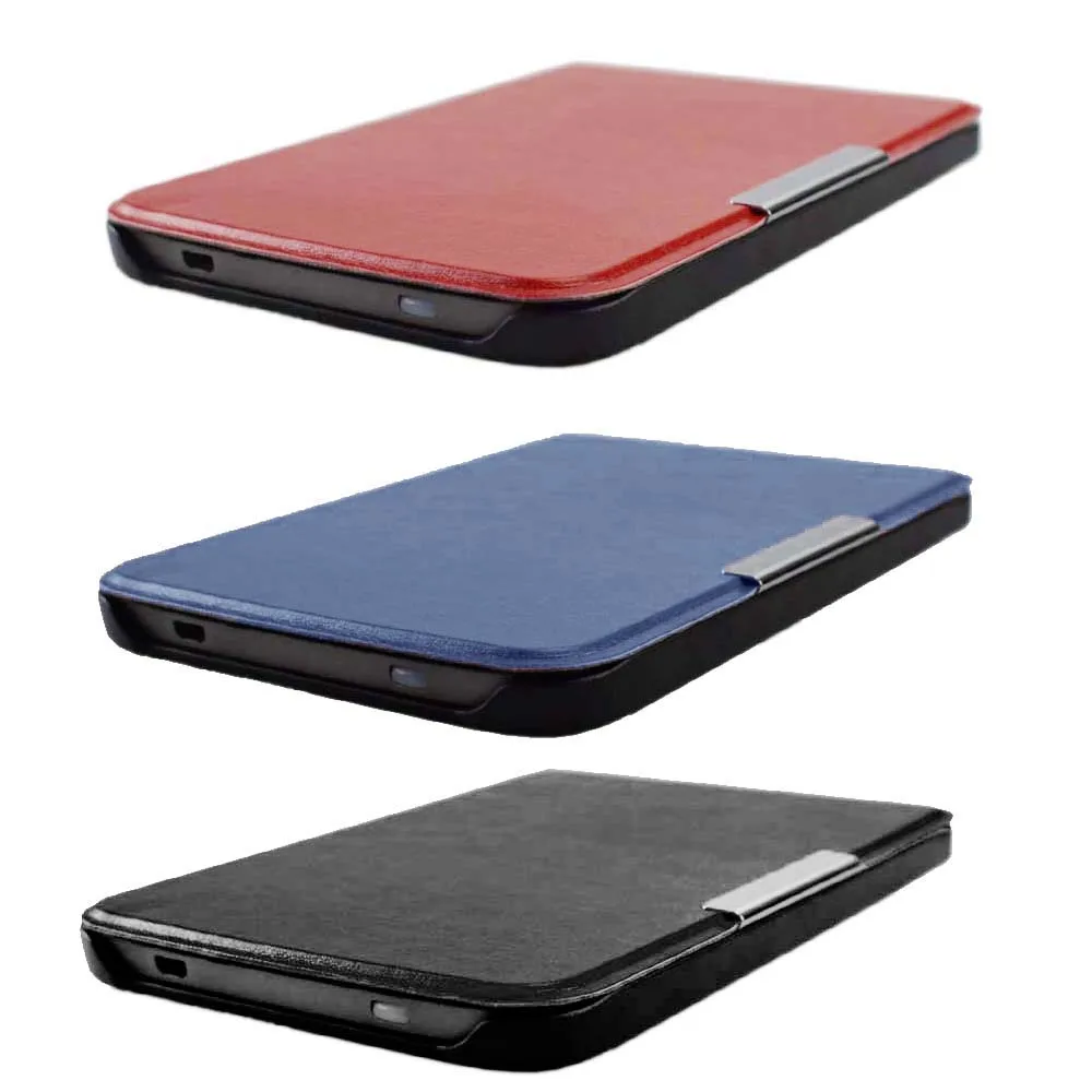 Pocketbook Basic Lux 2/Touch Lux 4/HD 3 Smart Case, UltraSlim Leather Cover For Pocketbook 616/627/632 Auto Sleep +Film