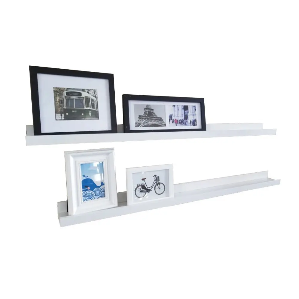 46 Inches Floating Picture Display Ledge Wall Mount Shelf Denver Modern Design White