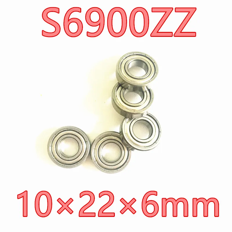 10pcs S6900ZZ SS6900ZZ SB6900ZZ 440C Deep Groove Ball Bearing 10x22x6mm 6900 61900 Direct Selling Rolamentos for Industrial Use