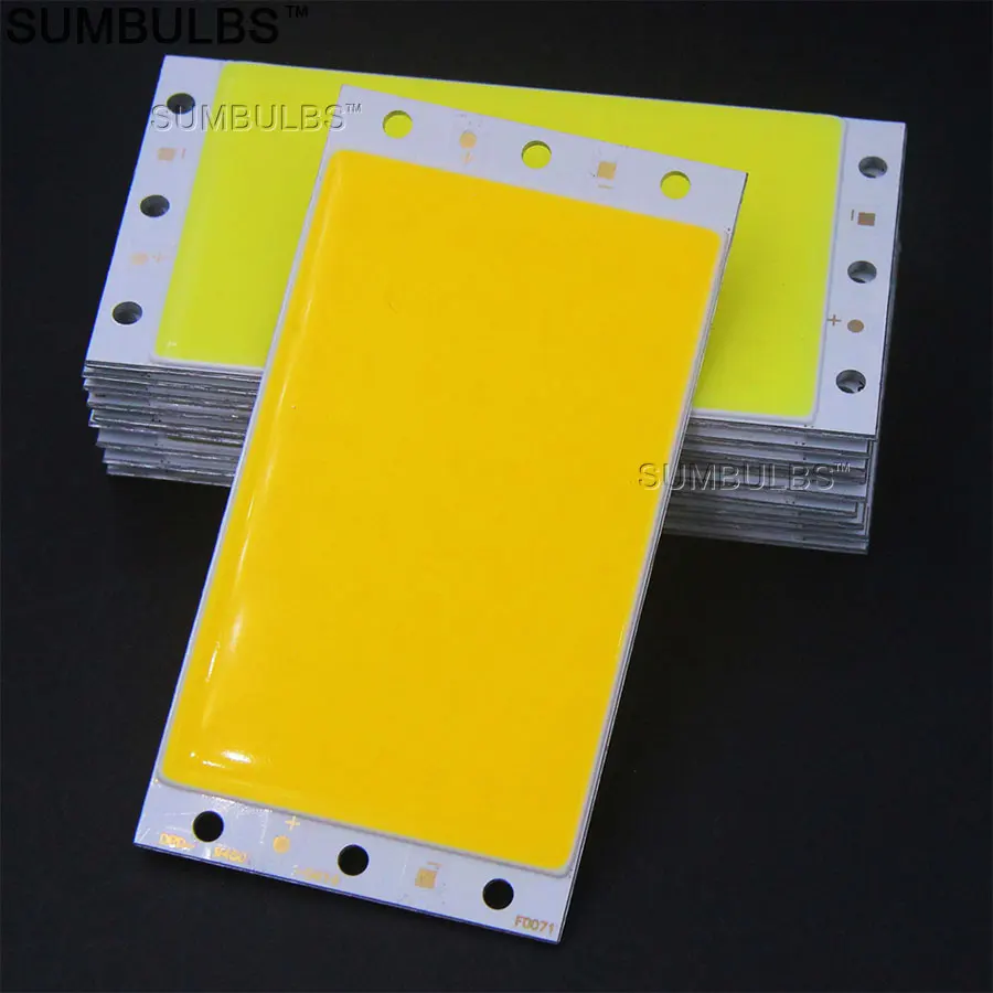 Sumbulbs DIY LED Panel Light 94x50MM 1500LM Ultra Bright Warm Natural Cold White Blue DC 12V 15W COB Board LED Lamp