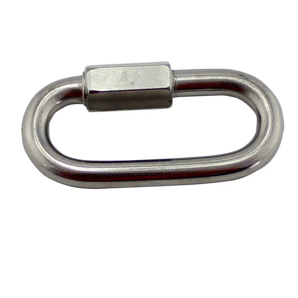 

M5 Stainless Steel 304 Screw Oval Quick Link Carabiner Ring for Chain 20pcs