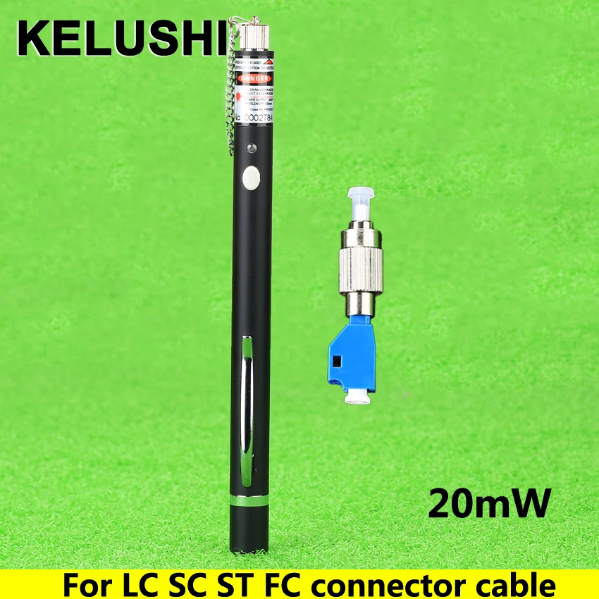 

KELUSHI New FTTH optico pen style fiber optic tester LC/FC/SC/ST Adapter fiber optica cable20MW CATV