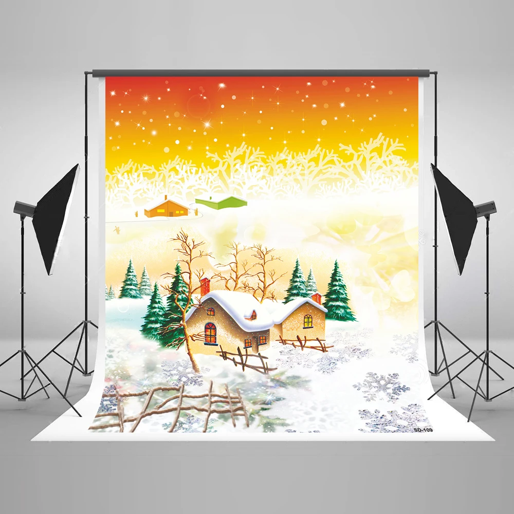 

VinylBDS photography backdrop photo christmas Cartoon Ice World Children Photography 5x7ft(1.5x2.2m) photography background ZJ