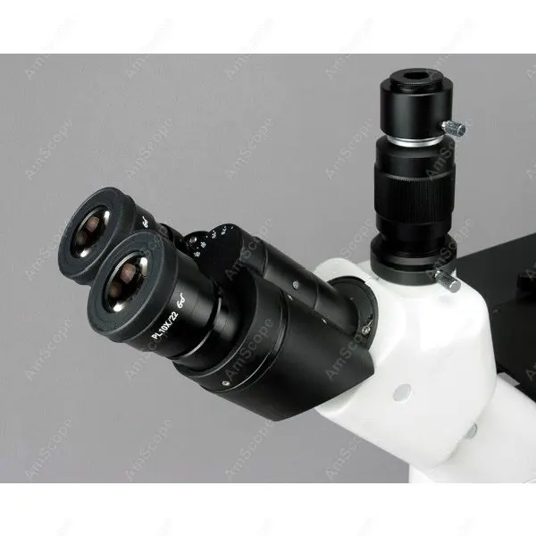 AmScope 反転無限補正位相コントラスト三眼複合顕微鏡 40X-1200X + 9MP USB 2.0 カメラ
