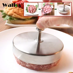 WALFOS 1 pc 9.5cm Round Shape Hamburger Press Stainless Steel Pork Beef Meat Pie Burger Making Mold Kitchen Tools