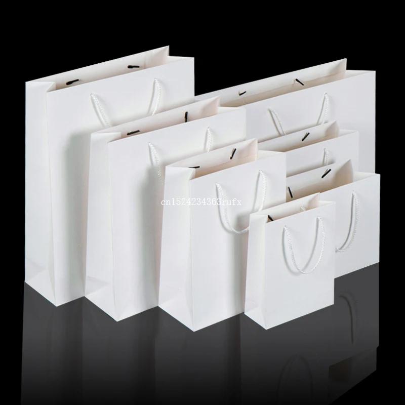 

200pcs Kraft Paper Bag with Handle Wedding Party Favor Paper Gift Bags Case Box Wholesale