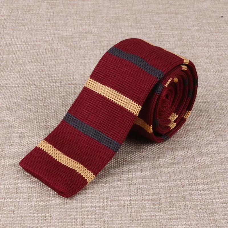 Fashion Men\'s Colourful Knit Tie Stripe Vintage Knitted Ties Dot Sample Necktie Narrow Slim Skinny Woven Cravate Narrow Neckties