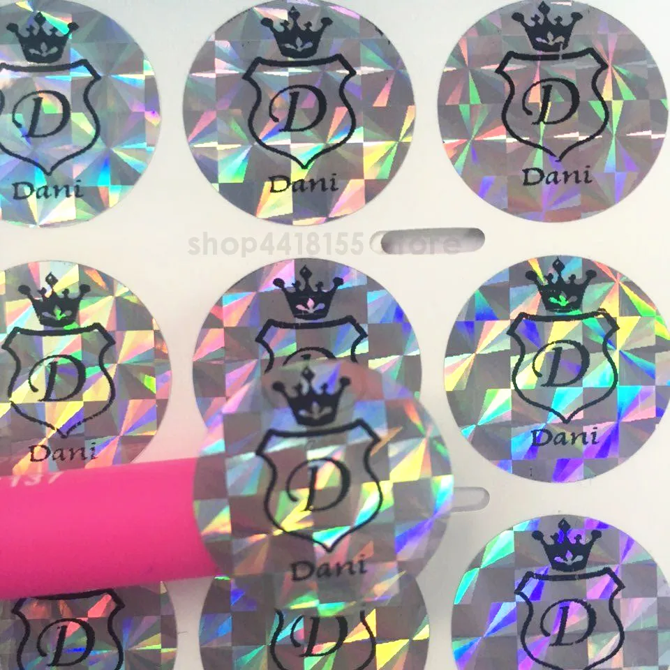 200pcs 20mm Customize Personalised Name Clear Transparent White Kraft Sticker, Wedding Sticker Logo Eyelashes Sticker