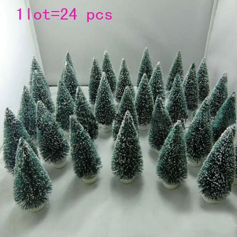 24 pcs Christmas Tree Christmas Decoration Supplies,Christmas Tree A Small Pine Tree. Placed In The Desktop Mini Christmas Tree