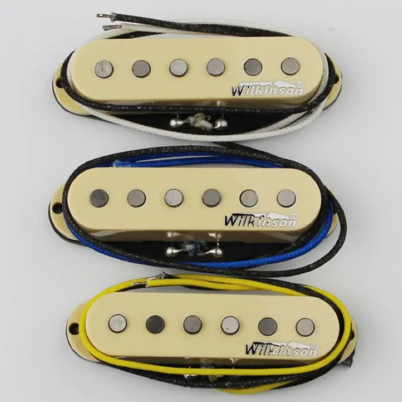 NEW Wilkinson Electric Guitar Humbucker Pickups Three Single Coil Pickups For ST WVS Pale Yellow Made In Korea