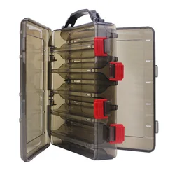 20 x 17 x 5cm Double Side 10 Compartments Fishing Lure Shrimp Bait Tackle Box Fishing Accessories Storage Case High Strength Box