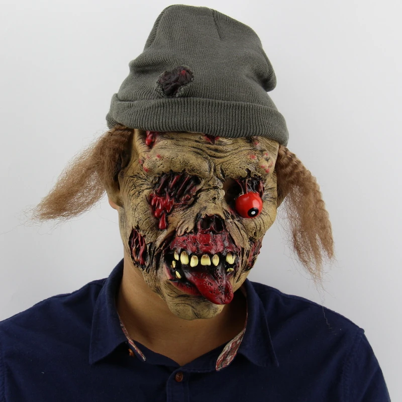 Zombie Grave Nausea Horror Mask Halloween Haunted House Props Scary Ghost Latex Mask For Men Free Shipping