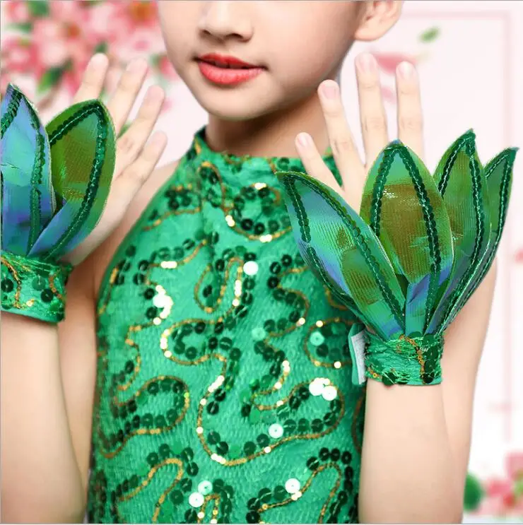 2019 Sexy green Latin Salsa Dompetition Dresses Girls Rumba Ballroom Tango Dresses Performance Dance Costumes For Kids