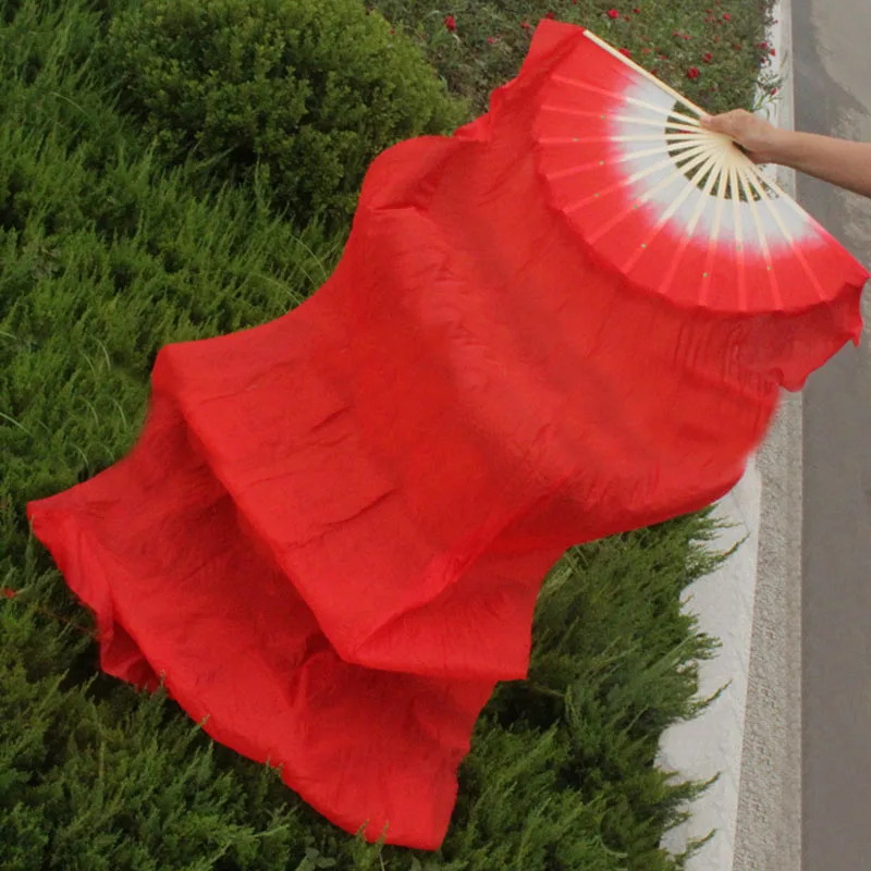 1.8 m Hand Made Kleurrijke Buikdansen Bamboo Lange Zijde Fans Veils Dance Fan Buikdans Kostuums Accessoires