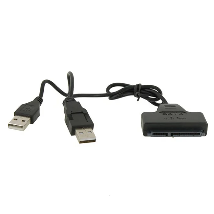 Adaptador de Cable SATA USB 2,0 a SATA 7 + 15 Pin 22 a 2,5 HDD, Cable de disco duro