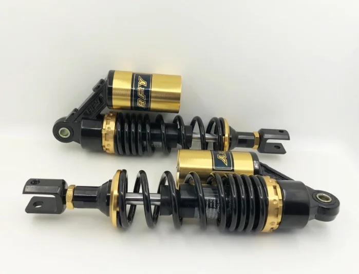 

RFY 2Pieces Universal 11.6 "295mm Motorcycle Air Shock Absorber Rear Suspension for Honda Yamaha Suzuki Kawasaki black+ gold