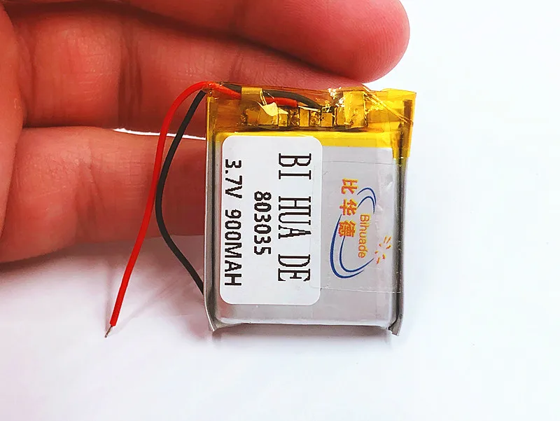 Полимерная литиевая батарея 900 мАч 3,7 в 803035 умные домашние MP3 колонки, литий-ионная батарея для dvr,GPS,mp3,mp4,mp5 портативное зарядное устройство, динамик