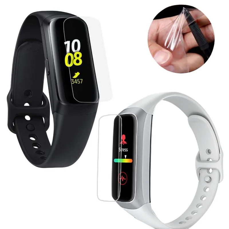 5pcs TPU Soft Full  Protective Film Guard For Samsung watch Galaxy Fit R370/ Fit-e R375 Smart Wristband Screen Protector Cover