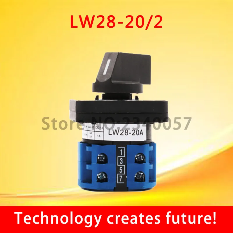 Universal Switch   Electric 2/3/4 Position 8 Terminals Rotary Cam Changeover Switch 550V 20A LW28-20A  2/3/4 position 2 knots