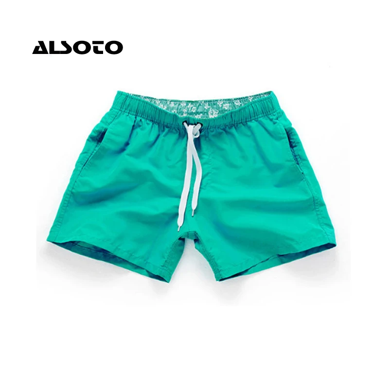 Men Summer Casual Shorts Quick Drying Fitness Short homme Beach Shorts Men Women Boardshorts Elastic Waist Solid gym Clothing