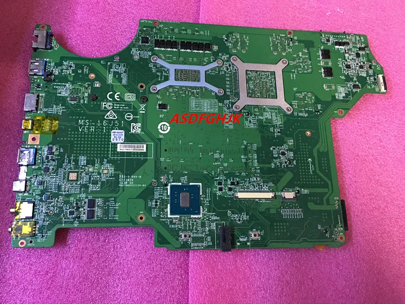 Imagem -04 - Placa-mãe para Msi Note70 Pe60 6qe Ge62 Ge72 com Cpu I76700hq 2.6ghz Ms-16j51 100 Testado Ms16j5