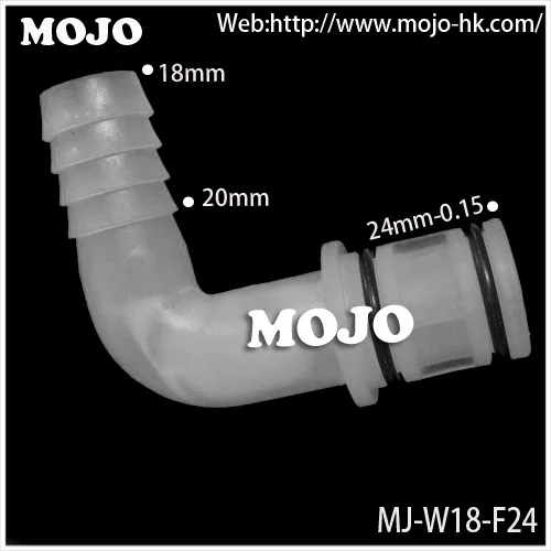 Free shipping!!MJ-W18-F24 Elbow brabed type pipe connector (100pcs/lots)