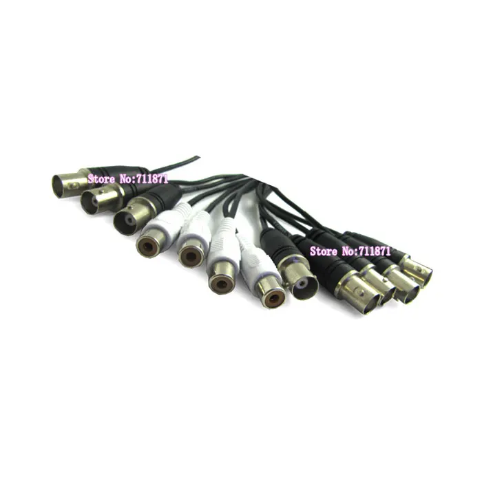 15P VGA D-Sub to 8 BNC Video 4 RCA Aduio 15Pin 4RCA 8BNC Monitor card Video Audio Line 3*5P to 8 Road Video 4 Road Audio Cable