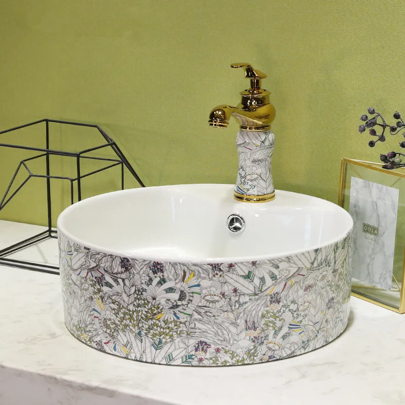 

Porcelain wash basin sink ceramic basin sink Counter Top Wash Basin bathroom ceramic art ceramic wash hand basins