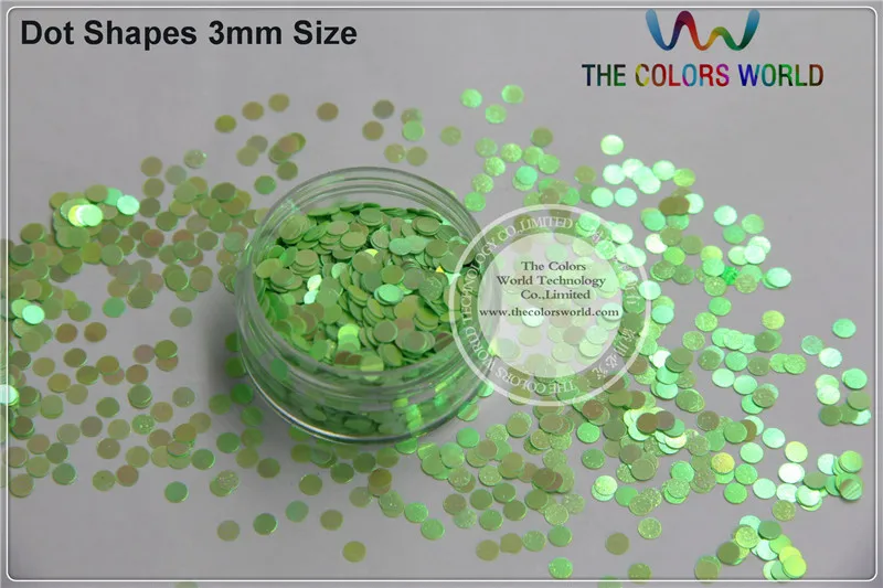 

RI-9 Pearlescent Iridescent ligh Green Colors dot shapes confetti spangles glitter other DIY decoration 1pack=50g