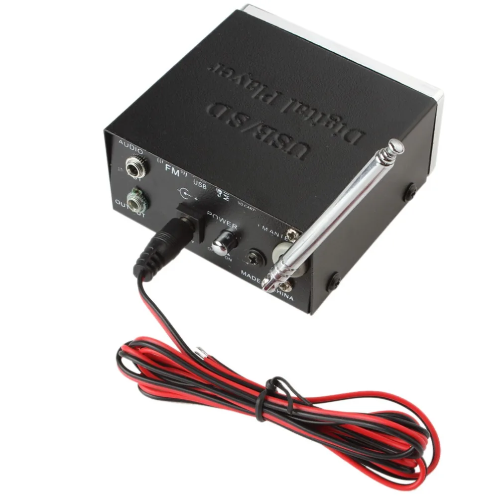 12V Auto Car Power Amplifier MP3 SD USB Audio Player Reader FM Radio 4-Electronic Keypad Support USB SD MMC Card with Remote