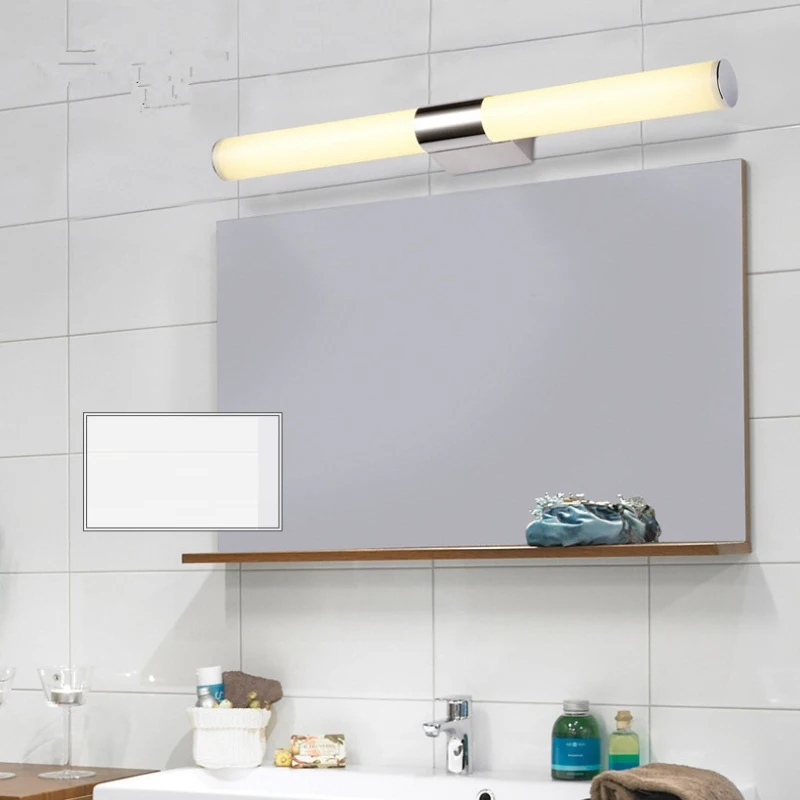 Nordic Modern LED Mirror Headlight Bathroom Washroom Cabinet Bathroom LED Wall Light White White Light AC90-260 v waterproof