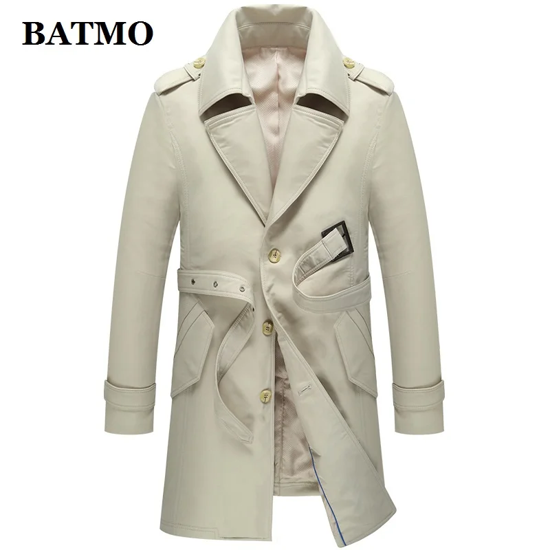 BATMO 2023 new arrival spring high quality trench coat men,men's casual jackets ,plus-size M-4XL P186006