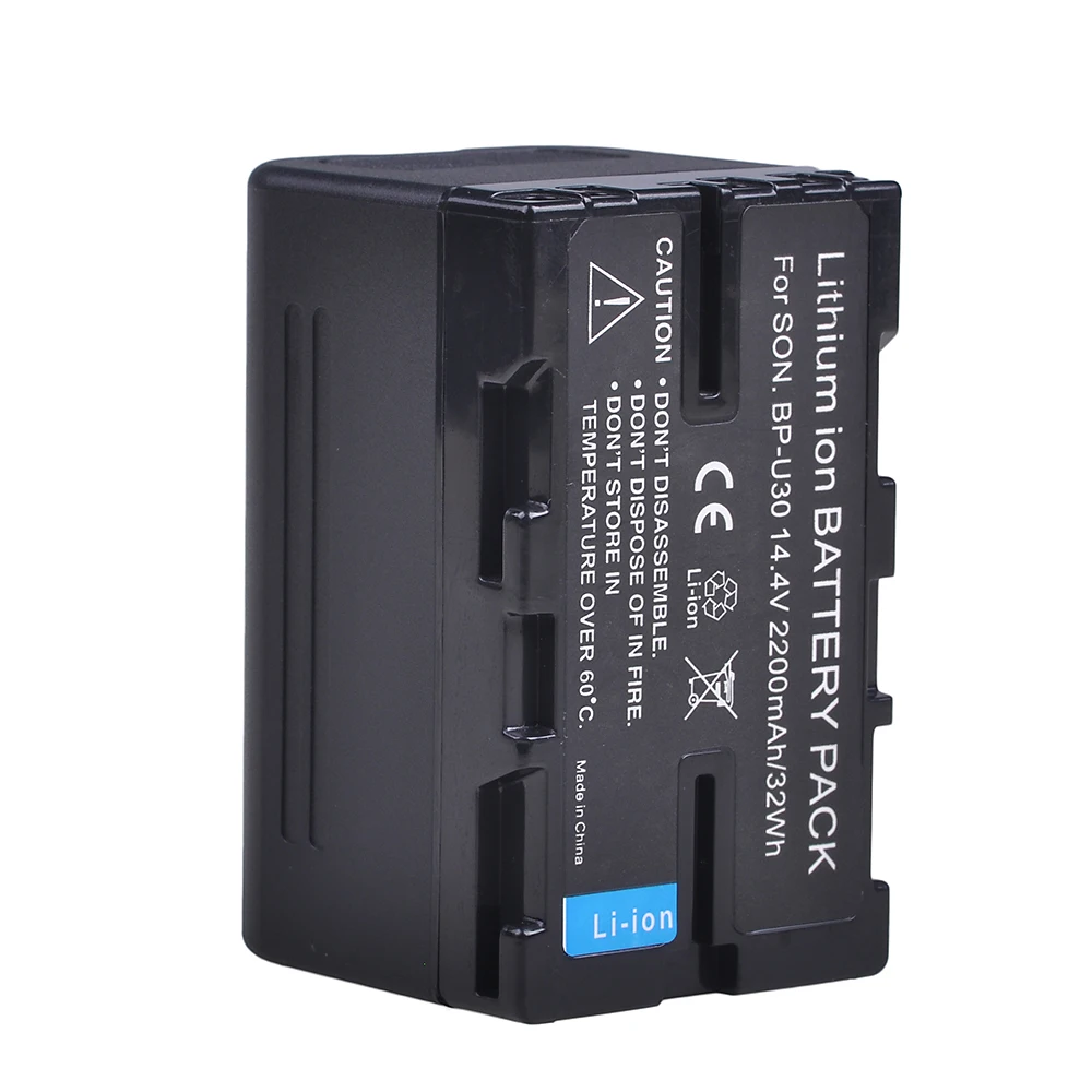 2Pcs 2200mAh BP-U30 bp-u30 BP U30 Camera Battery for Sony PMW-100, PMW-150, PMW-200, PMW-300, PMW-300K1, PMW-300K2 Camera