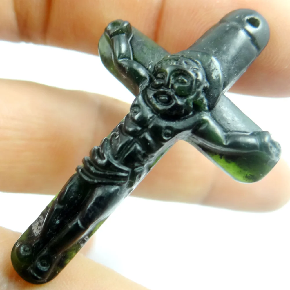 natural stone Quartz crystal Turquoises Chinese stone hand-carved cross pendant for diy jewelry making necklace Accessories