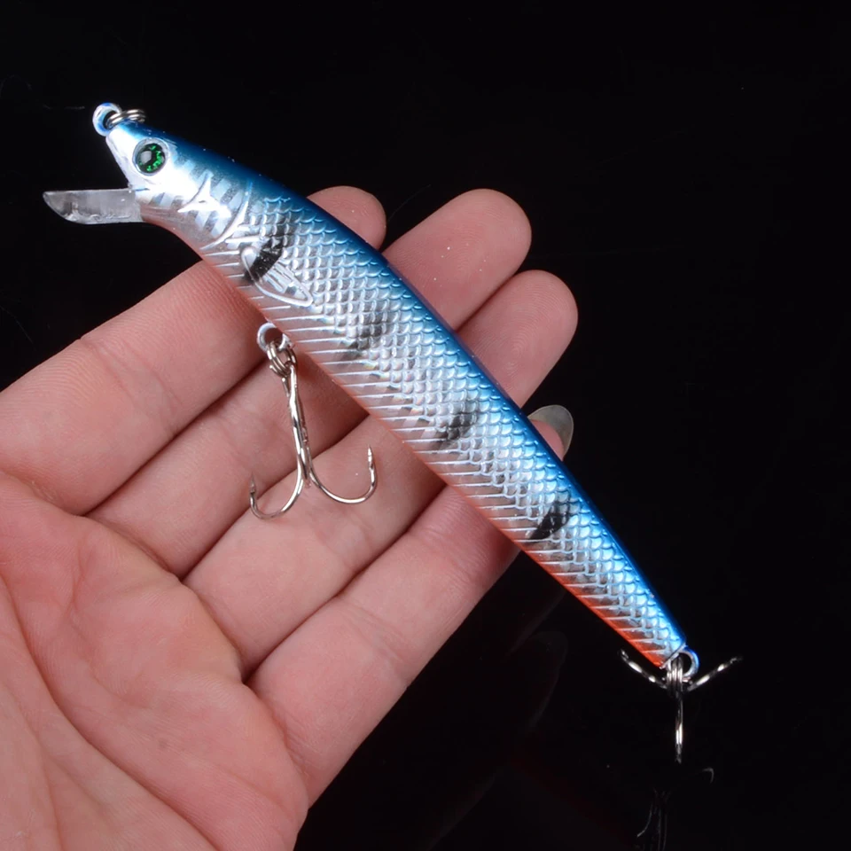 Hot Sale 11.5cm 12.8g Hard Minnow Fishing Lure Topwater Floating Wobblers Crankbait Bass Artificial Baits Pike Carp Lures Peche