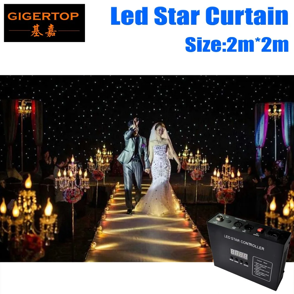 

Cheap Price 2M x 2M Led Star Curtain With Controller RGBW Colored Curtains For Wedding Decoration 90V-240V DJ Background